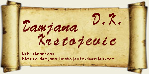 Damjana Krstojević vizit kartica